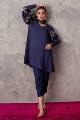 2-PC Printed Raw-Silk Shirt with Trouser CMA-3-275
